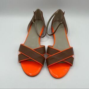 Boden Ankle Buckle Flat Neon Sandals